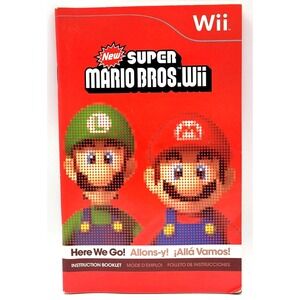 New Super‎ Mario Bros. Wii MANUAL ONLY Nintendo Wii  Authentic Original